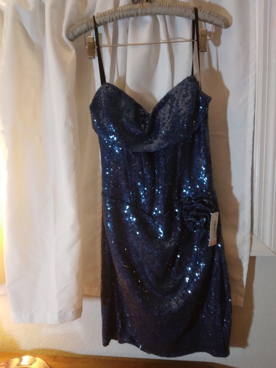 B Darlin Dresses & Skirts - B. Darlin Navy Sequin Cocktail Dress